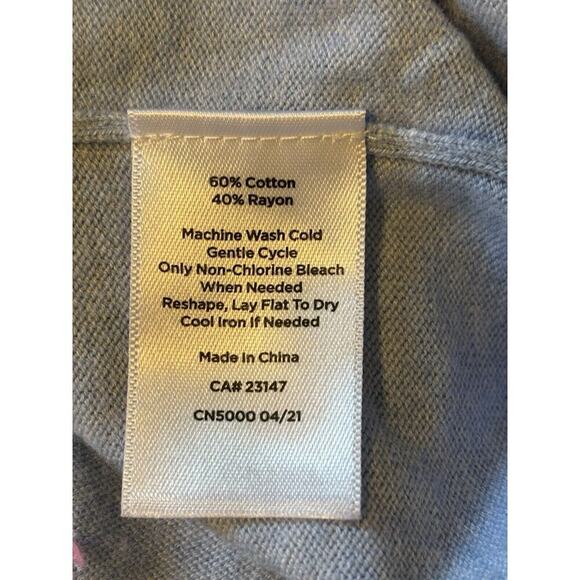 Talbots Womens Petite Light Blue Colorful Polka Dot Soft Cardigan Sweater - Picture 4 of 4